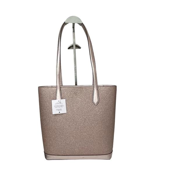 Kate Spade New York Glimmer Tinsel Tote in Rose Pink - Picture 2 of 14